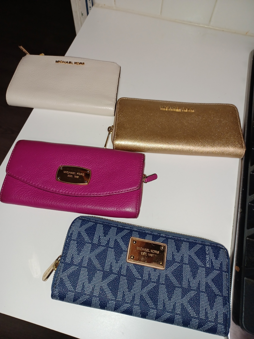 Michael Kors Women's Wallet Collection - Blue, Fuchsia, Gold & Cream